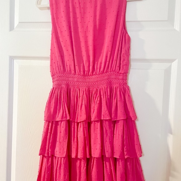 AQUA Ruffled Smocked Mini Dress - Exclusive - Picture 3 of 3